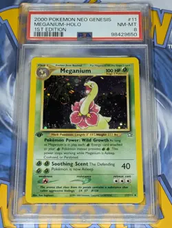 Meganium 11/111 1st Edition Swirl Holo Rare Neo Genesis Pokemon Tcg NM-MT - Image 2