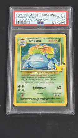 PSA 10 Celebrations Venusaur 15/102 Classic Collection Pokemon 2021 - Image 1