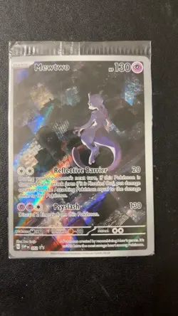 Mewtwo SVP 052 Scarlet Violet 151 Promo Illustration Rare Pokemon Card Sealed - Image 1