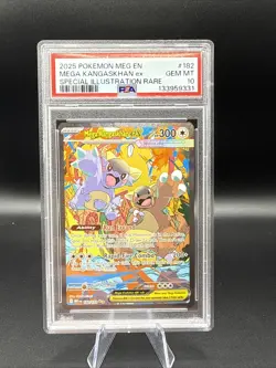 2025 Pokemon Mega Evolution #182 Mega Kangaskhan ex SIR PSA 10 Gem Mint - Image 1