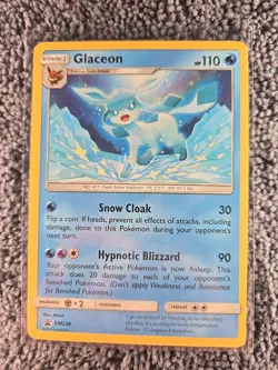 💥 Glaceon SM238 Sun & Moon Regular Non Holo Black Star Promo Pokemon TCG - Image 1