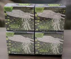 Lot Of 4 IN HAND Pokemon Mega Evolution: Perfect Order Elite Trainer Box (ETB) - Image 1