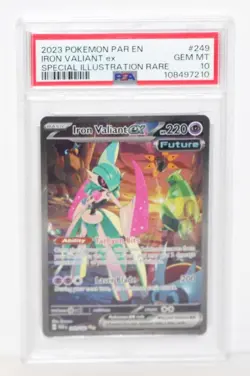 2023 Pokemon Iron Valiant EX #249/182 SIR Illustration Rare Paradox Rift PSA 10 - Image 1
