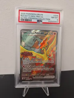 Pokemon TCG Team Rocket's Moltres Ex STAMPED PSA 8 - Image 1
