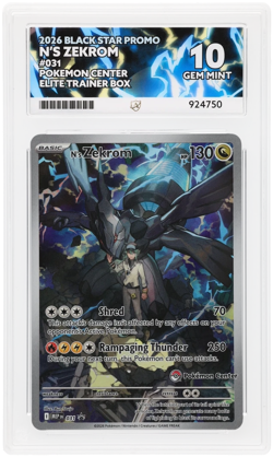 Pokemon TCG N's Zekrom 031 Black Star Promo Pokemon Center Ace 10 - Image 1