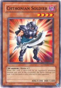 Chthonian Soldier - DR04-EN070 - Common - Unlimited Edition - Lightly Played - Image 1