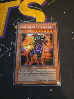 YUGIOH • SWIFT GAIA THE FIERCE KNIGHT • SECRET RARE • CT1-EN004 TIN PROMO HP - Image 1