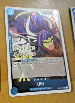 ONE PIECE ENGLISH CARD RARE JUDGE GAME CARTE PROMO HOLO Ulti OP04-043 EN NEUF - Image 1