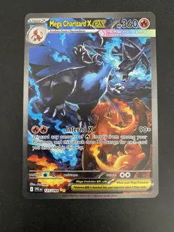 Mega Charizard X EX 125/94 ENGLISH SIR Phantasmal Flames NM Fresh Pokemon TCG - Image 1