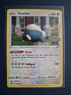 Pokemon TCG Snorlax Pokemon Go 055/078 Holo Promo Cosmos Holo Rare Promo - Image 1