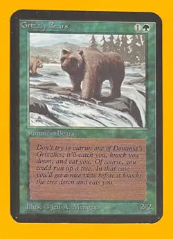 MTG GRIZZLY BEARS Alpha (OldManMTG 013-638) - Image 1