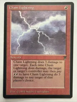 Chain Lightning Legends Regular MTG LP+ Vintage 1994 - Image 1