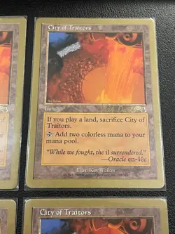 4x City of Traitors / Gold Border Playset / MTG / EX-GD - Image 5