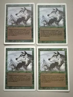 Aspect of Wolf 4er Playset - MTG - REVISED (3rd) - ENGLISCH - ©1994 EX-M rare - Image 1