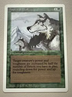 Aspect of Wolf 4er Playset - MTG - REVISED (3rd) - ENGLISCH - ©1994 EX-M rare - Image 4