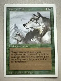 Aspect of Wolf 4er Playset - MTG - REVISED (3rd) - ENGLISCH - ©1994 EX-M rare - Image 5
