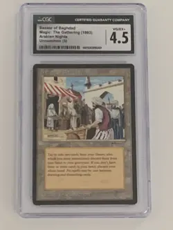 MAGIC THE GATHERING MTG 1993 ARABIAN NIGHTS BAZAAR OF BAGHDAD CGC 4.5 VG/EX+ - Image 1