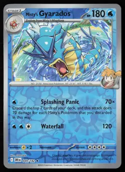 Misty's Gyarados 049/182 Reverse Holo Pokemon TCG SV10: Destined Rivals NM - Image 1