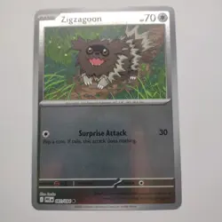 Pokemon 2025 ME02: Phantasmal Flames Card #81 Zigzagoon Reverse Holo - Image 1