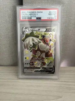 Pokemon TCG Rillaboom V Shining Fates Sv105/Sv122 Holo Shiny Psa 10 - Image 1