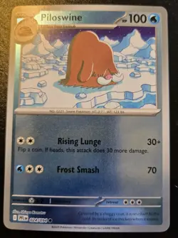 Piloswine 024/094 Reverse Holo Common Phantasmal Flames Pokemon TCG - Image 1