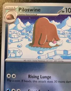 Piloswine 024/094 Reverse Holo Common Phantasmal Flames Pokemon TCG - Image 2