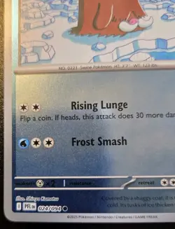 Piloswine 024/094 Reverse Holo Common Phantasmal Flames Pokemon TCG - Image 4