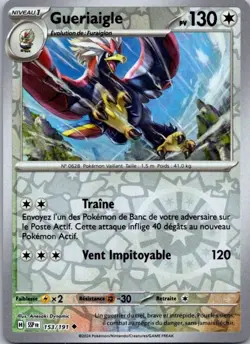 Carte Pokemon Gueriaigle 153/191 Reverse 2024 - Image 1