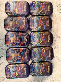 Factory Sealed Pokemon TCG: Mega Evolution Heroes Mini Tins Display (Set Of 10) - Image 3