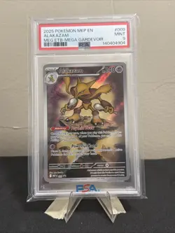 Pokemon Alakazam 009 Mega Evolution ETB Black Star Promo Holo PSA 9 - Image 1