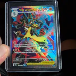 Pokemon TCG Holo Ultra Rare Full Art Mega Lucario EX 160/132 - Image 1