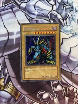YUGIOH • TRI-HORNED DRAGON • SECRET RARE • LOB-000 • 1st EDITION LP/VLP (GTS) - Image 1