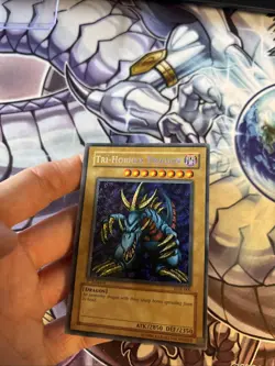 YUGIOH • TRI-HORNED DRAGON • SECRET RARE • LOB-000 • 1st EDITION LP/VLP (GTS) - Image 4