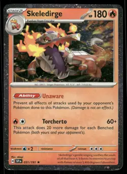 Pokemon Cards Skeledirge 031/191 Surging Sparks COSMOS HOLO NM - Image 1