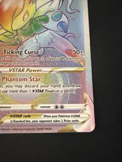 Pokemon TCG Hisuian Zoroark VSTAR Rainbow Lost Origin 203/196 Secret Rare Card - Image 3