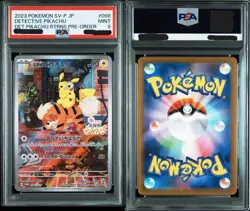 PSA 9 Detective Pikachu Promo 098/SV-P JP 2023 Pre-Order Return Special Card - Image 2