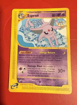Espeon 11/147 Aquapolis E-Reader Series 2002 English Pokemon TCG Played Card - Image 1
