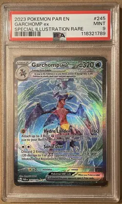 2023 Pokemon GARCHOMP EX Special Illustration Rare Paradox Rift 245/182 PSA 9 - Image 1