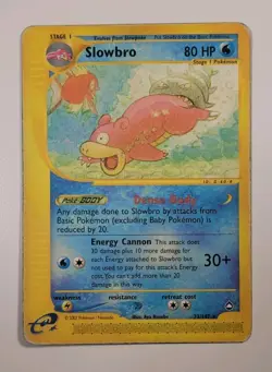 Slowbro 33/147 Aquapolis Pokemon TCG Card 2002 MP-HP - Image 1