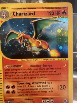Pokemon TCG Charizard Expedition Base Set Holo Rare Raw Card 6/165 Near Mint UK - Image 4