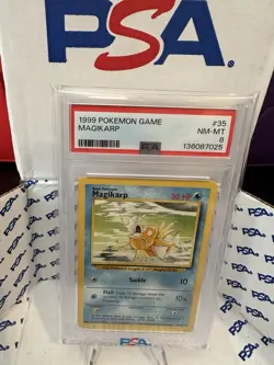 1999 Pokemon Game #35 Magikarp PSA NM-MT 8 - Image 4