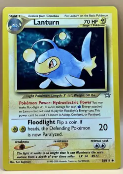 Lanturn 38/111 – Neo Genesis (Uncommon) - NM - WOTC 2000 Pokemon TCG - Image 1