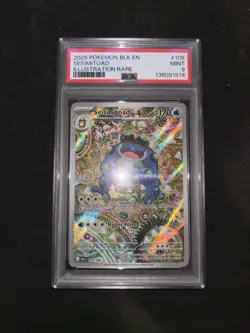 2025 Pokemon SV Black Bolt - BLK EN #105/086 Seismitoad Illustration Rare PSA 9 - Image 1