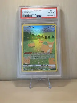 PSA 10 Ditto GG22/GG70 Crown Zenith Galarian Gallery Full Art 2023 GEM MINT - Image 1
