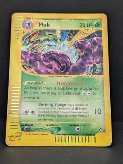 Muk H17/H32 Aquapolis Holo Rare Pokemon TCG Nintendo vintage HP - Image 3