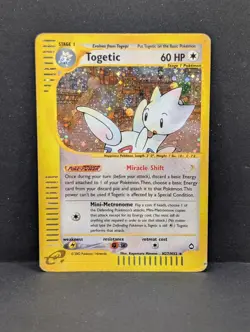 Togetic H27/H32 Aquapolis Holo Ultra Rare Pokemon TCG Nintendo Togepi HP+ - Image 1