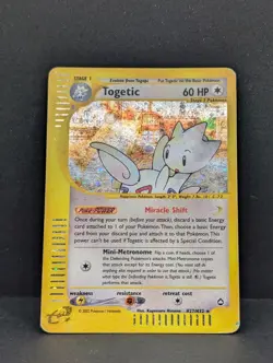 Togetic H27/H32 Aquapolis Holo Ultra Rare Pokemon TCG Nintendo Togepi HP+ - Image 3