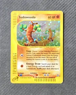 Pokemon TCG Sudowoodo Holo Rare H24/H32 Aquapolis E-Reader NM 💫SWIRL💫 - Image 1