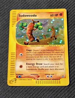 Pokemon TCG Sudowoodo Holo Rare H24/H32 Aquapolis E-Reader NM 💫SWIRL💫 - Image 2