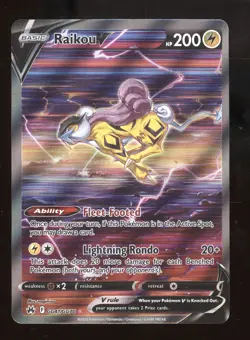 2023 Pokemon SWSH Crown Zenith Raikou V Rare Holo #GG41/GG70 - Image 1